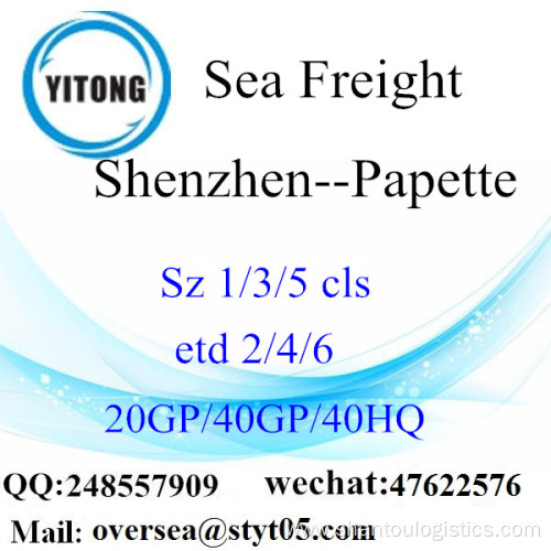 Shenzhen Port Sea Freight Shipping To Papette